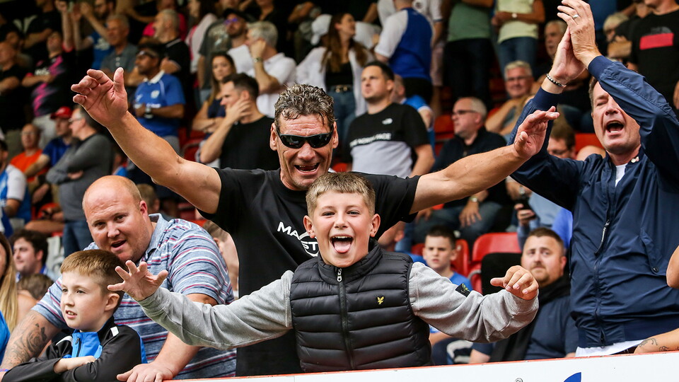 Posh fans at Cheltenham Town