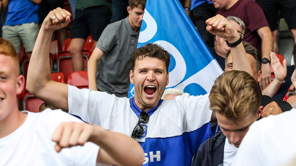 Posh fans at Cheltenham Town