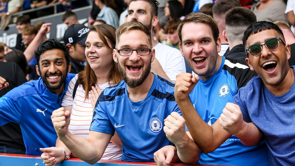 Posh fans at Cheltenham Town