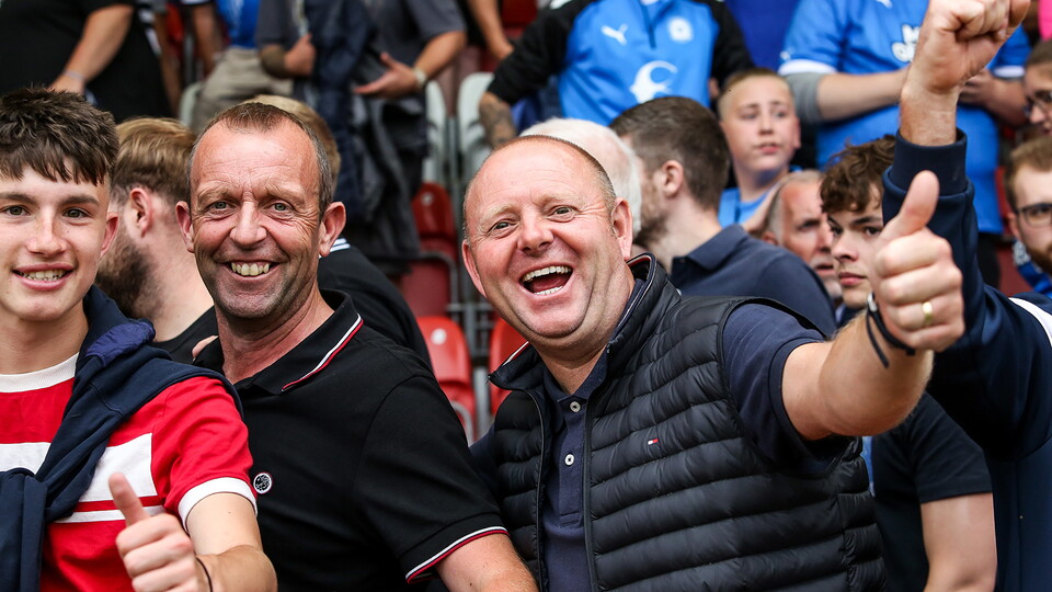 Posh fans at Cheltenham Town