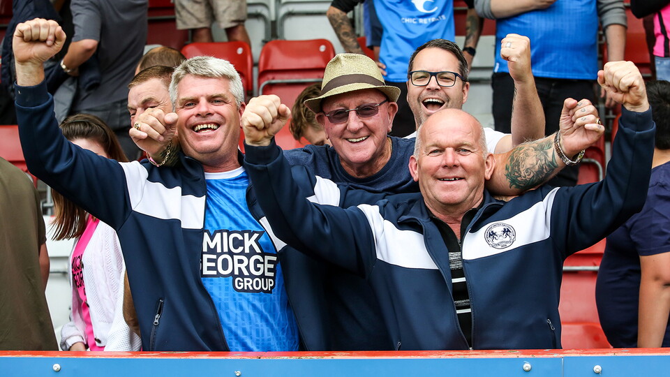 Posh fans at Cheltenham Town