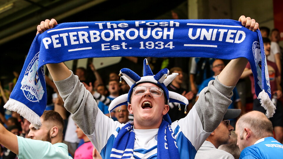 Posh fans at Cheltenham Town