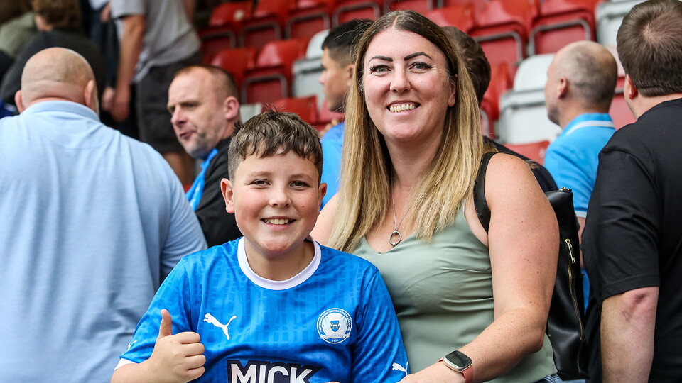 Posh fans at Cheltenham Town