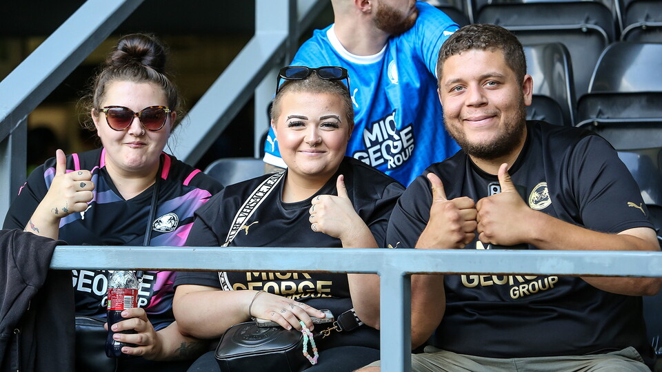 Posh fans at Derby County