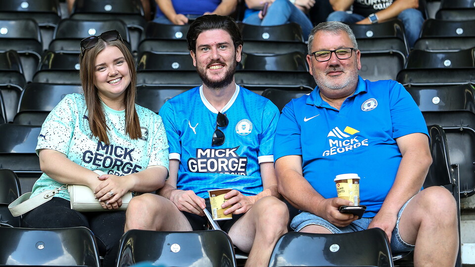 Posh fans at Derby County