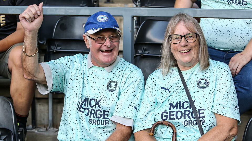 Posh fans at Derby County
