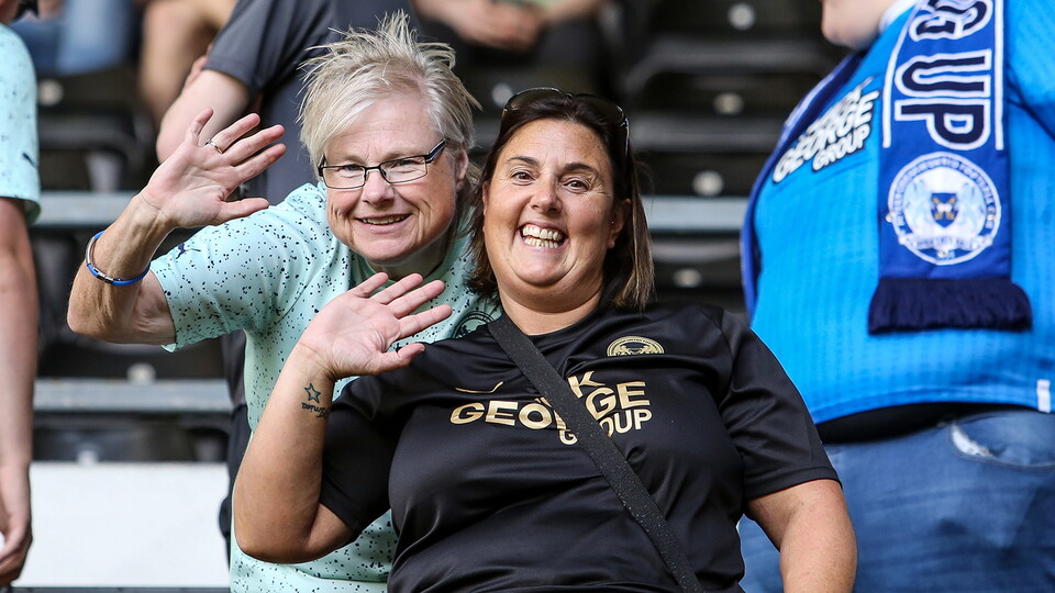 Posh fans at Derby County