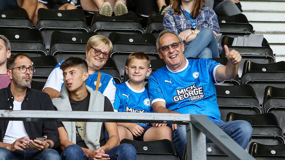 Posh fans at Derby County