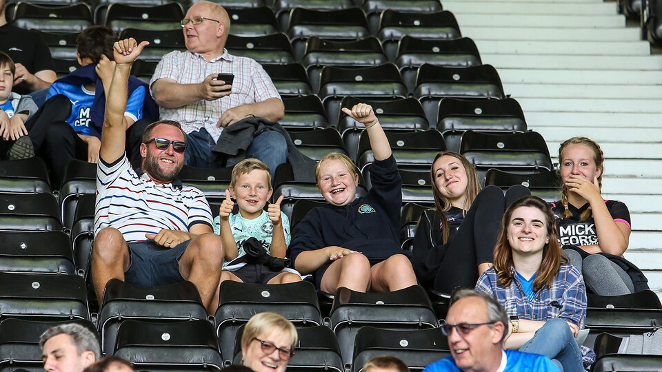 Posh fans at Derby County