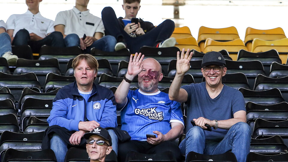 Posh fans at Derby County