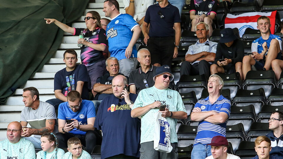 Posh fans at Derby County