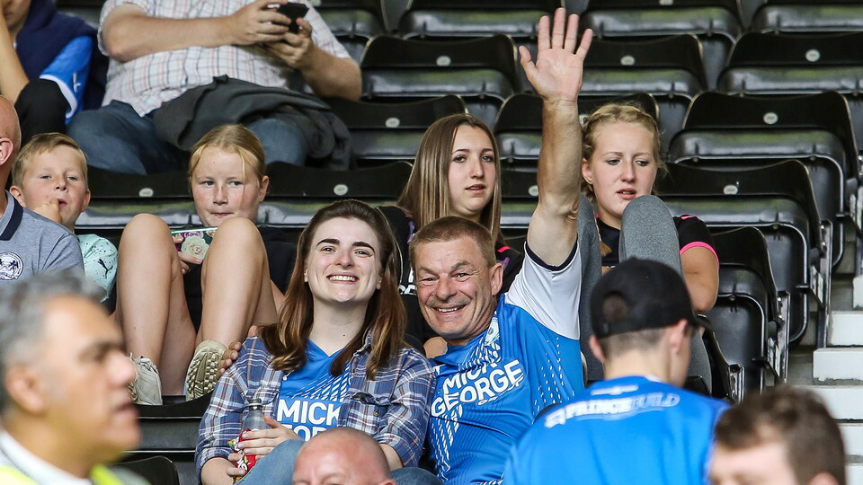 Posh fans at Derby County