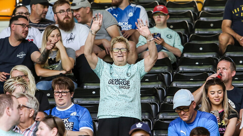 Posh fans at Derby County