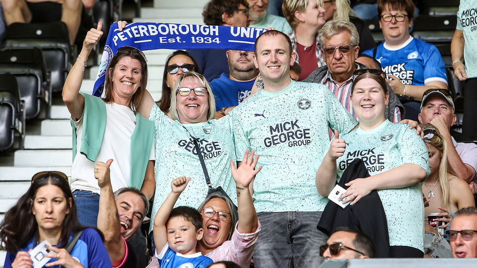 Posh fans at Derby County