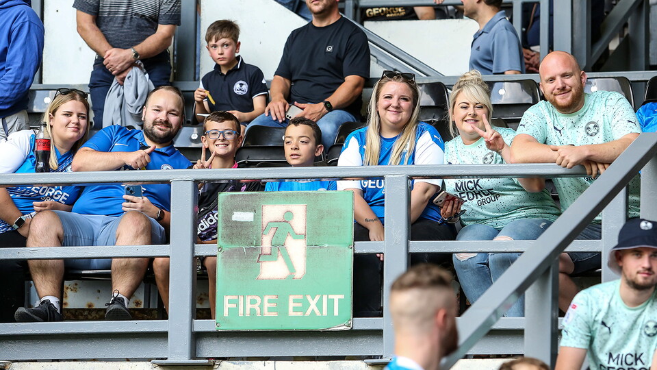 Posh fans at Derby County