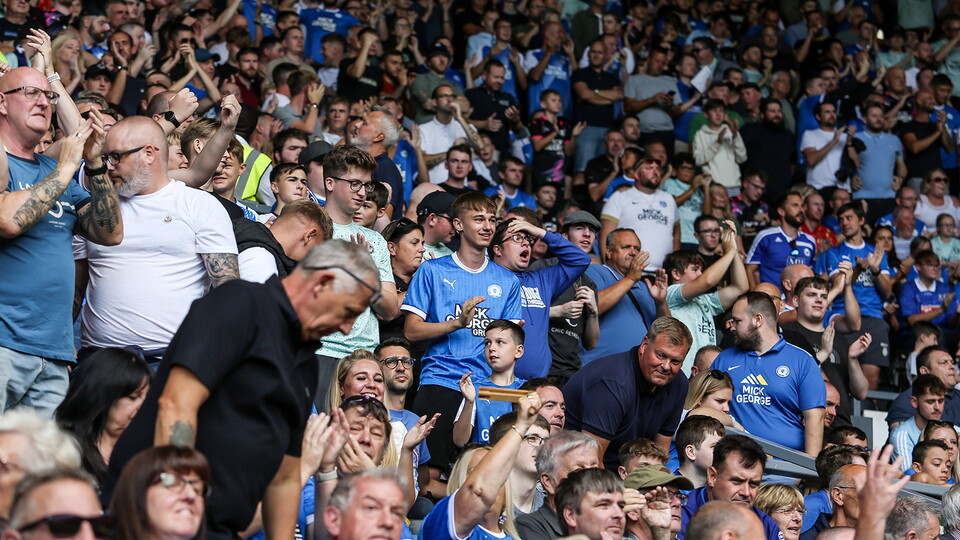 Posh fans at Derby County