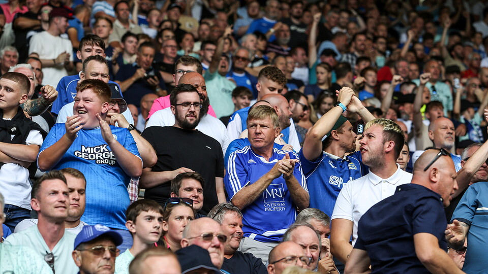 Posh fans at Derby County