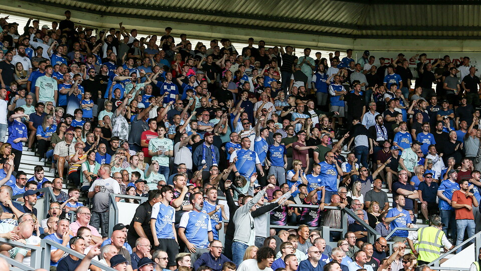 Posh fans at Derby County