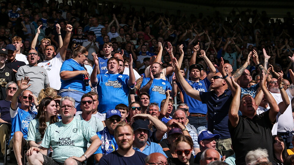 Posh fans at Derby County