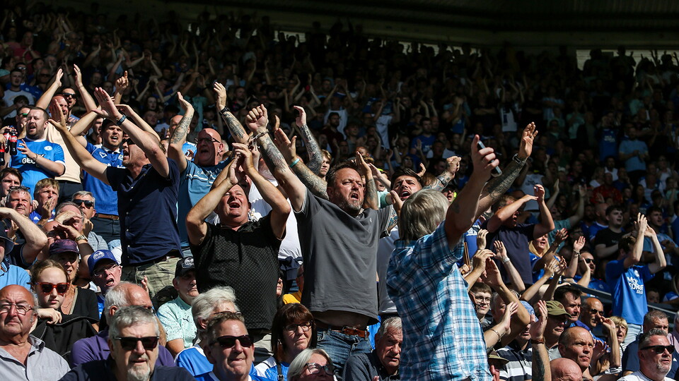 Posh fans at Derby County