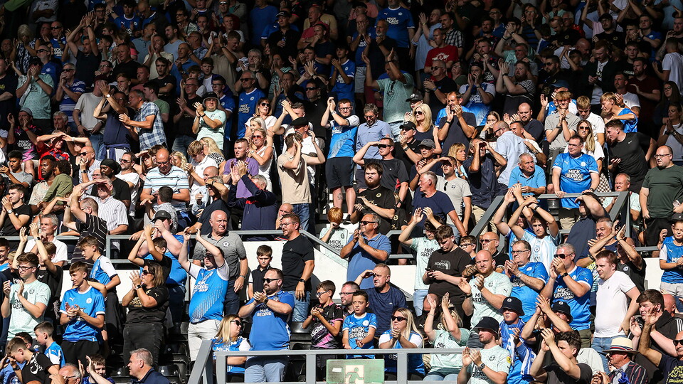 Posh fans at Derby County