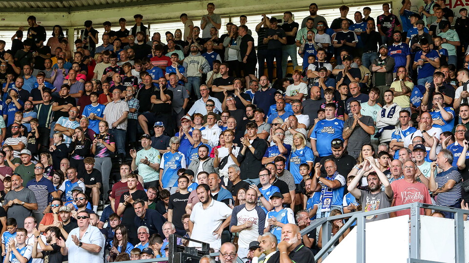 Posh fans at Derby County