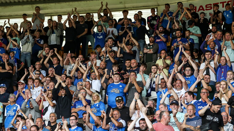 Posh fans at Derby County