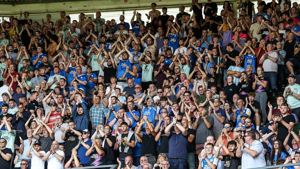 Posh fans at Derby County