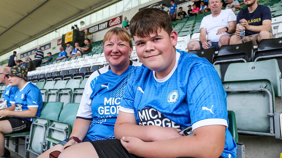 Posh Fans at Plymouth Argyle