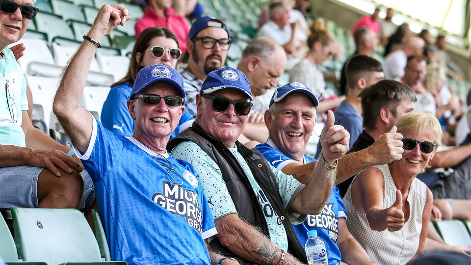 Posh Fans at Plymouth Argyle