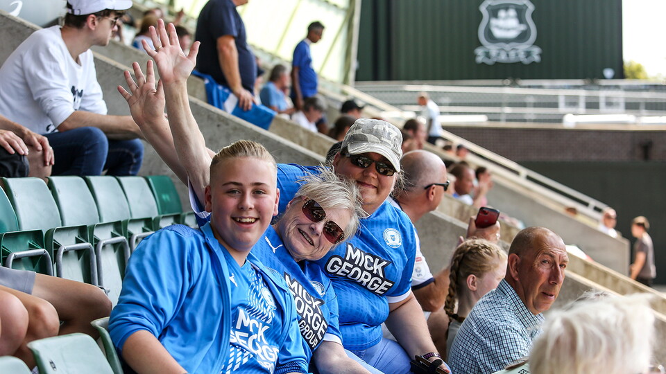 Posh Fans at Plymouth Argyle
