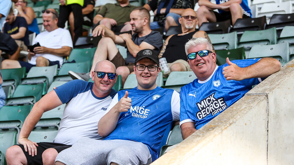 Posh Fans at Plymouth Argyle