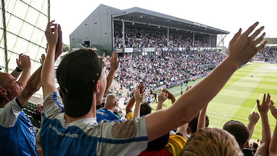 Posh Fans at Plymouth Argyle