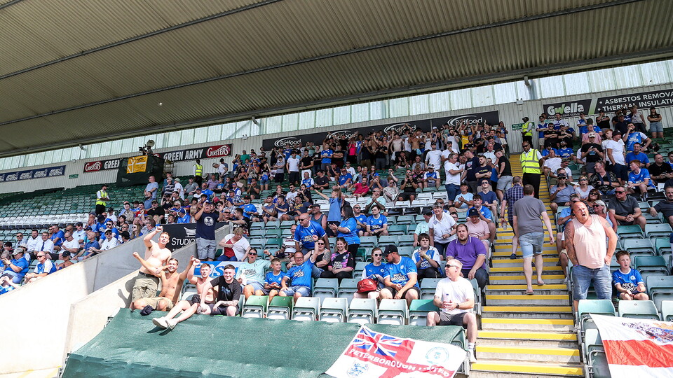 Posh Fans at Plymouth Argyle