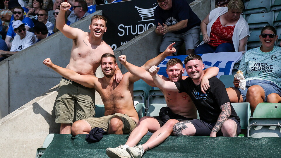Posh Fans at Plymouth Argyle