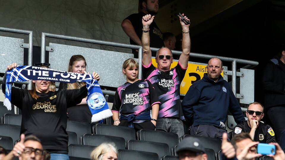 Posh fans at MK Dons