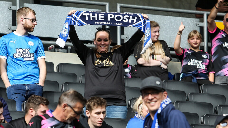 Posh fans at MK Dons