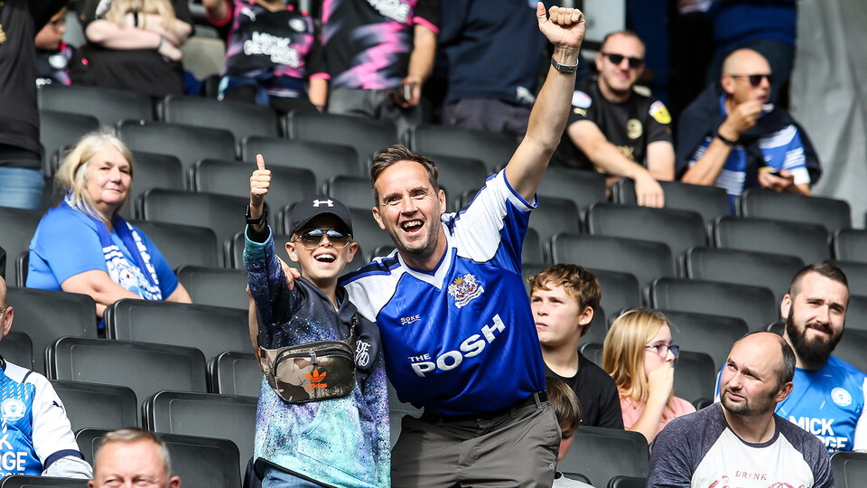 Posh fans at MK Dons