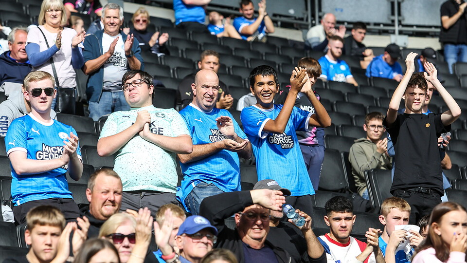 Posh fans at MK Dons