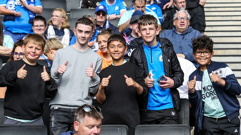 Posh fans at MK Dons