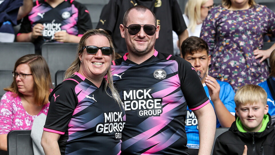 Posh fans at MK Dons