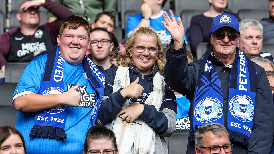 Posh fans at MK Dons