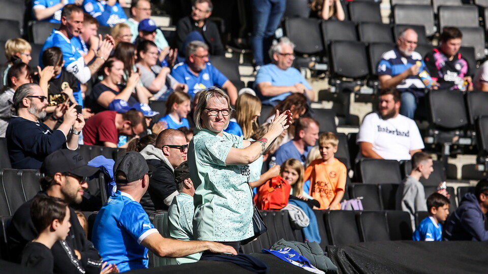 Posh fans at MK Dons
