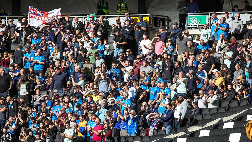 Posh fans at MK Dons