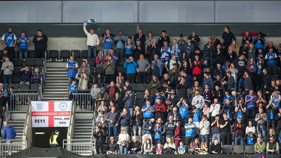 Posh fans at MK Dons