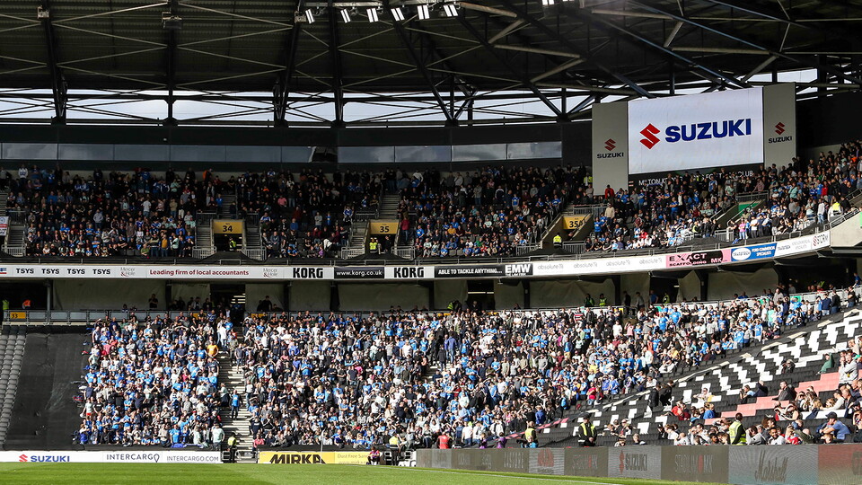 Posh fans at MK Dons