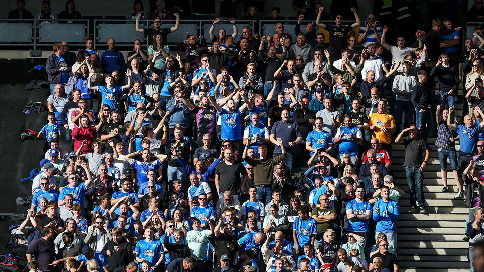 Posh fans at MK Dons