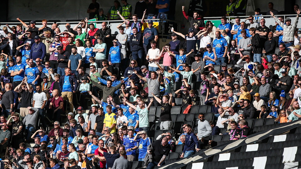 Posh fans at MK Dons