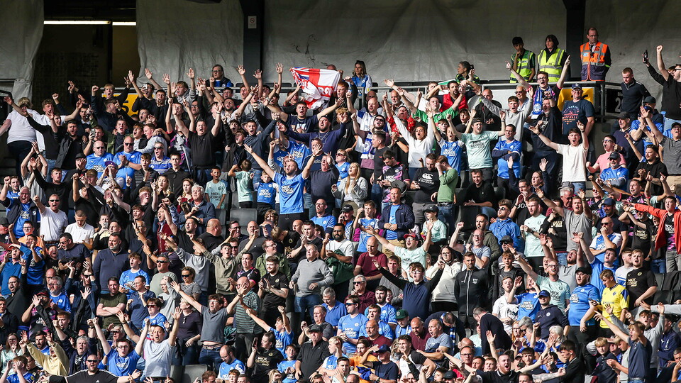 Posh fans at MK Dons