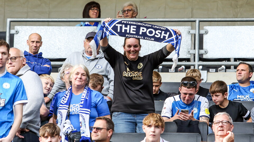 Posh fans at MK Dons